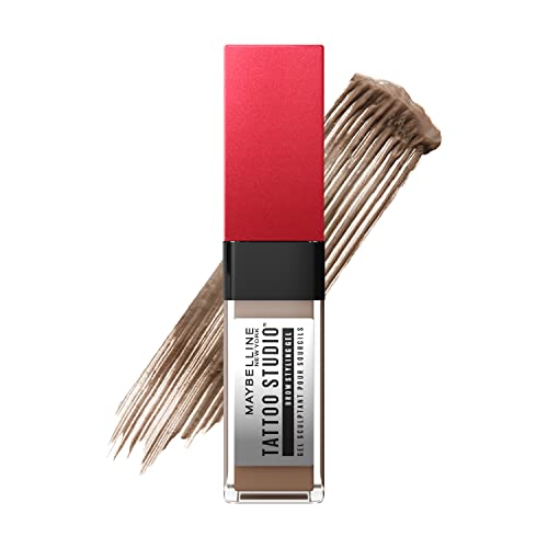 Maybelline Tattoo Studio Brow Styling Gel, Waterproof Eyebrow Make Up, Brow Tint for Up to 36HR Wear, Blonde, 1 Count