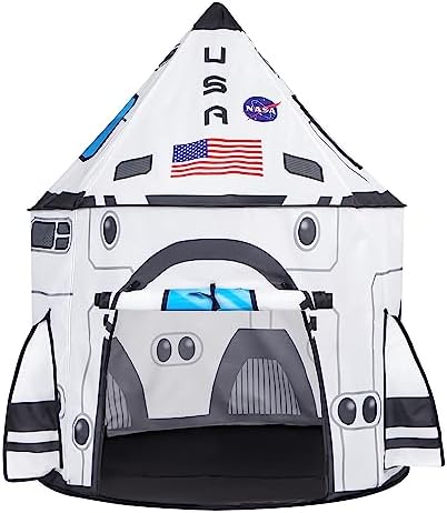 JOYIN Rocket Ship Play Tent Pop up Play Tent Kids Indoor Outdoor Spaceship Playhouse Tent Set