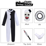 Clown Halloween Costume Adults Art Clowns Cosplay Bodysuit with Mask Gloves Knife for Scary Killer Funny Outfit RK019S