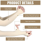 EURZOM 8 Pairs Elderly Skin Protector Sleeves Tear Bruise Protective Arm Sleeve for Arms Wrists Sensitive Thin Skin from Abrasions Tear Bruise Sun Exposure (Nude Color)