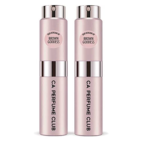 CA Perfume Impression of Estee L. Brown Goddess For Women Replica Version Fragrance Dupes Concentrated Long Lasting Eau de Parfum Spray Refillable Atomizer Bottle 0.27 Fl Oz-X2