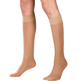 Truform Sheer Compression Stockings, 8-15 mmHg, Women's Knee High Length, 20 Denier, Beige, 2X-Large