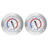 MEASUREMAN Vapor Capillary Flanged Panel Mount Refrigeration Thermometer, 2" Dial, 48" Capillary, -40-65 deg F/-40-20 deg C, Re-Calibration Available （2 Pack）