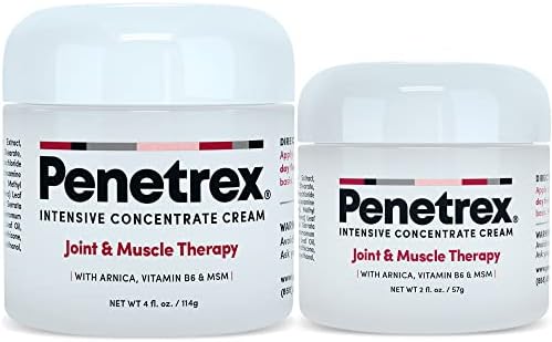 Penetrex Joint & Muscle Therapy Duo - Soothing Relief for Back, Neck, Hands, Feet & Nerves - Rub with Arnica, Vitamin B6 MSM & Boswellia - 2oz, 4oz