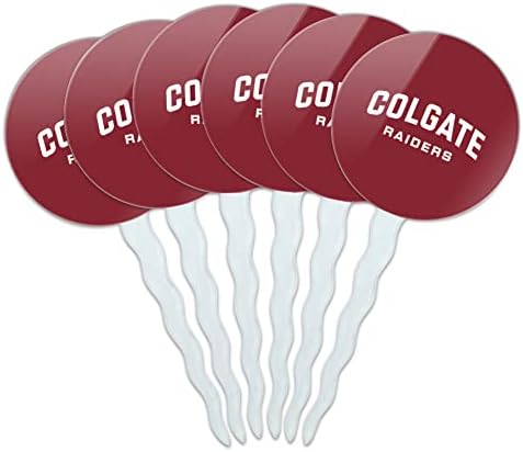 Colgate University Raiders Logo Cupcake Picks Toppers Decoration Set of 6