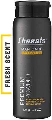 Chassis Premium Body Powder for Men, Whole Body Deodorant, Odor-Absorbent, Talc-Free Anti-Chafing Powder for Groin & Sensitive Skin, Friction Defense & Odor Control, Original Fresh Scent