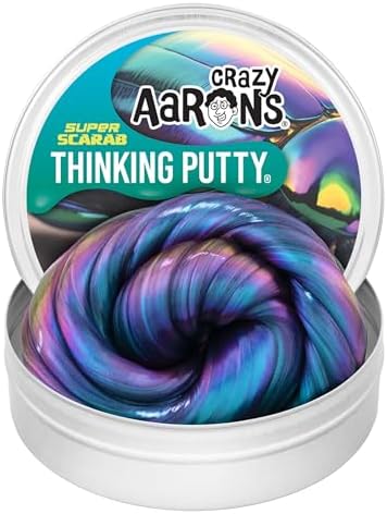 Crazy Aaron's Thinking Putty® - Super Scarab - Multi-Color Sensory Putty for Kids and Adults in a 4" Tin - Creative and Endless Fun, Stress Relief Therapy Toys, Never Dries Out - Made in USA