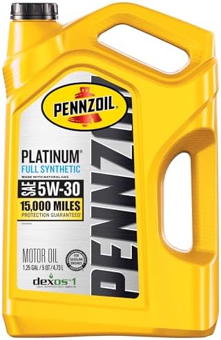 Pennzoil Platinum Full Synthetic 5W-30 Motor Oil, 5 Quart