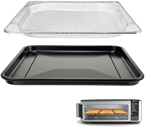Replacement Baking Pan Air Fryer Basket for Ninja Foodi SP101 Air Fryer Oven, Stainless Steel Mesh Basket and Non-stick Baking Tray for Ninja Digital Air Fry Countertop Oven