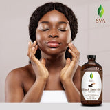 SVA Black Seed Oil 16oz Premium Carrier Nigella Sativa Kalonji Oil for Hair Care, Hair Oiling, Scalp Massage, Skin Care