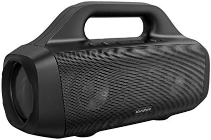 Soundcore Motion Boom Outdoor Speaker with Titanium Drivers, BassUp Technology, IPX7 Waterproof, 24H Playtime, Soundcore App, Built-in Handle, Portable Bluetooth Speaker for Outdoors (Renewed)