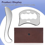 Rylpoint Guasha Massage Tool, Grade Stainless Steel Scraping Tool for Soft Tissue Scraping,Upgrade Massage Tool, Physical Therapy Stuff,Used for Back, Legs, Arms,Neck,Shoulder,Gua sha,Gua sha Tool