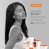 Kerastase Nutritive Bain Satin Shampoo | Gently Cleanses & Replenishes Moisture for Soft, Shiny Hair | With Plant-Based Proteins & Niacinamide | For Fine to Medium Dry Hair