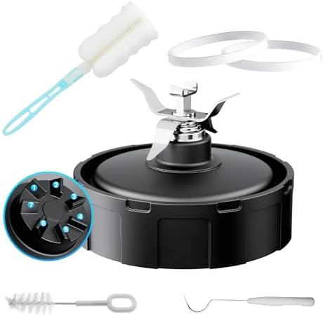 Ninja Blender Blade Replacement 7 Fins Blade Assembly, Ninja Replacement Blade Compatible with Auto iQ BL482_30 CT680 BL492_30 BN801 BL2012