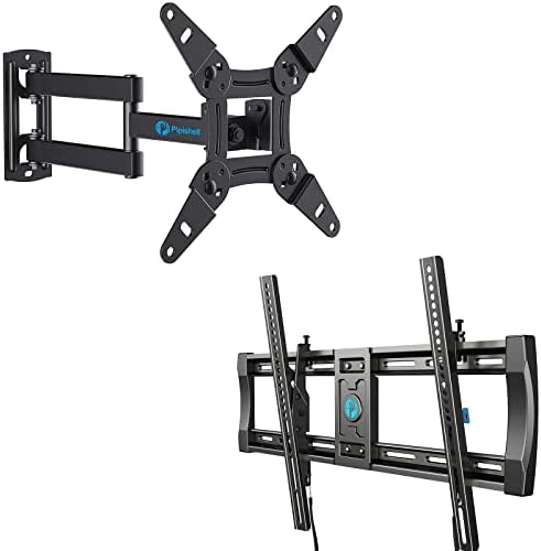 Pipishell Full Motion TV Wall Mount for Most 13-42 Inch TVs Max VESA 200x200mm Holds up to 44lbs,Tilt TV Wall Mount for Most 42-82 Inch TVs Max VESA 800x600mm Holds up to 132lbs Fits 16", 18", 24" Stu