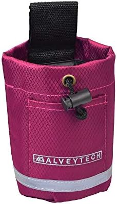 AlveyTech Unbreakable Universal Fabric Cup Holder - for Mobility Scooters, Transport Power Chair, Wheelchair, ATV, Walker, Stroller, Go-Kart, UTV, Cars, Boat, E-Bike Water/Drink Bottle Holders (Berry)