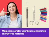 Dental Braces Color Changing Kit, Orthodontic ties changing kit, Change The Color Of Your Braces Yourself In Minutes Ligas para Brackets Ortodoncia