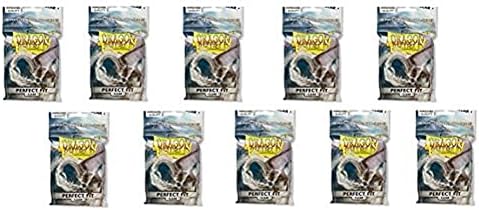 10 Packs Dragon Shield Perfect Fit Clear Inner Sleeves Standard Size 100 ct