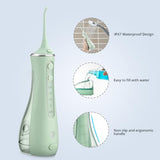 LF Water Dental Flosser for Teeth with 6 Jet Tips, 4 Modes, Professional Cordless Cleaner Picks for Teeth Cleaning, IPX7 Waterproof, Portable, Rechargeable Power Floss Oral Irrigator for Home Travel