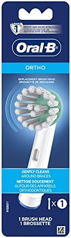 Oral-B Electric Toothbrush Replacement Head, Ortho, 1 Count (Pack of 1), White, for Braces, Compatible with Oral-B Vitality, Precision Clean, TriZone, Braun Electric Toothbrush