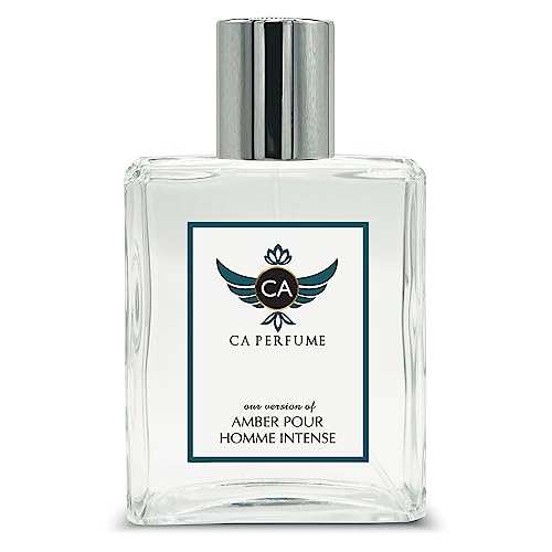 CA Perfume Impression of Prd Amber Pour Homme Intense For Men Replica Fragrance Dupes Eau de Parfum Spray Bottle 3.4 Fl Oz/100ml-X1