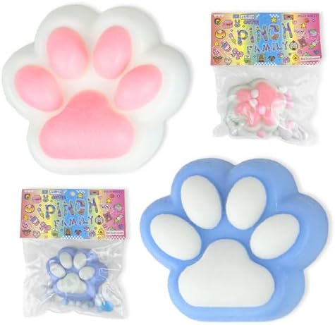 2pcs Taba Squishy Paw, Cat Paw Squishy Toys,Fufu Squishy Cat Paw Sensory Toys,Easter Basket Stuffers for Kids, Fidget Toys for Stress Relief, Novelty Cute Things Sticky Squishy Mochi Squishy Toys