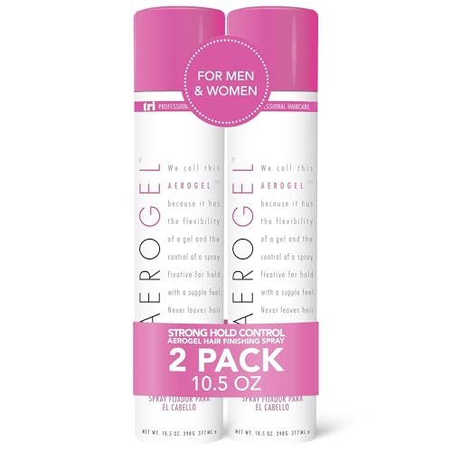 TRI Design Aerogel Hairspray - Non-Toxic Hair Finishing Spray for Styling, Volumizing and Holding Curly Hair with Flexible Hold - For Women and Men - Pack of 2 (10.5 Oz)