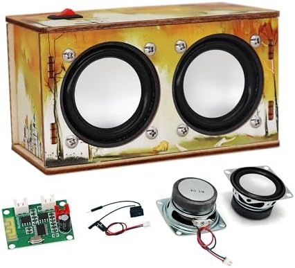 Gifts for Teen Girls Boys - Science Kits for Kids Age 8-10-12-14 - Crafts for Girls 8-12| STEM Toys Build Bluetooth Speaker Kit| DIY Electronic Projects 9 11 13 15 16+ Year Old (Printed Wooden)