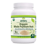 Herbal Secrets USDA Organic Whole Psyllium Husk 16 oz Powder Supplement | 5 Grams Per Serving | 136 Servings | Non-GMO | Gluten Free | Made in USA
