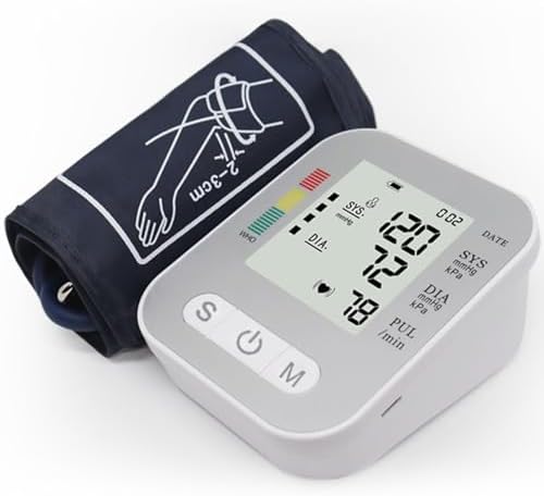 Blood Pressure Monitors for Home Use, Automatic Upper Arm Blood Pressure Machine with Digital Screen, BP Machine with Large Cuff 8.7" - 16.5" Adjustable, Adult Elderly (White)