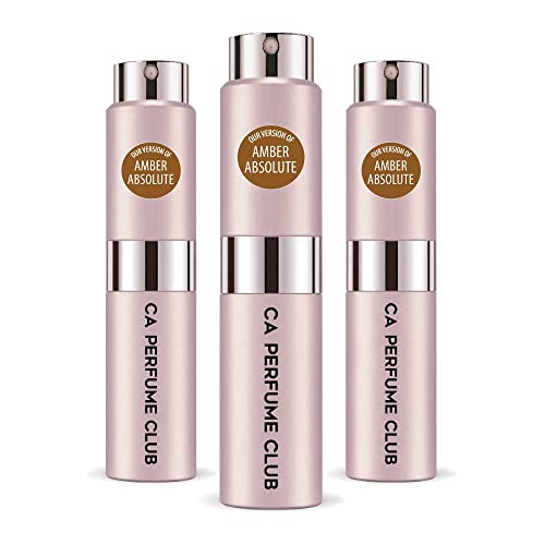 CA Perfume Impression of T. Ford Amber Absolute For Women Replica Version Fragrance Dupes Concentrated Long Lasting Eau de Parfum Spray Refillable Atomizer Bottle 0.27 Fl Oz-X3