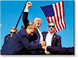 ArtWorks Decor Donald Trump Assassination Attempt Fight Picture on Stretched Canvas Wall Art, Ready to Hang! (16" x 20")