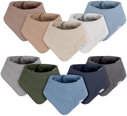 Gerber Unisex Baby Muslin Bandana Bibs