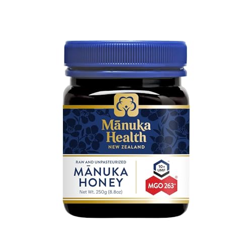 Manuka Health UMF 10+/MGO 263+ Manuka Honey (250g/8.8oz), Superfood, Authentic Raw Honey from New Zealand