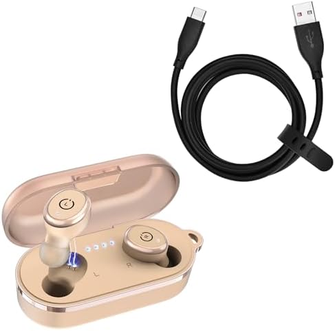 TOZO T10 (Classic Edition) Wireless Earbuds Khaki USB-C to USB-A Charging Cable