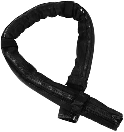 Trolling Motor Cable Sleeve, 48" Cable Zipper Outboard Boat Trolling Motor Tray Stabilizer Cable Organizer Sleeve - Organized Cable Management（black）