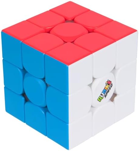 Rubik’s Cube, 3x3 Magnetic Speed Cube For Super Fast Solves, Twisting Fidget Toy, Challenging Brain Teaser & Sensory Puzzle for Adults, Teens, & Kids, for Ages 8 & Up