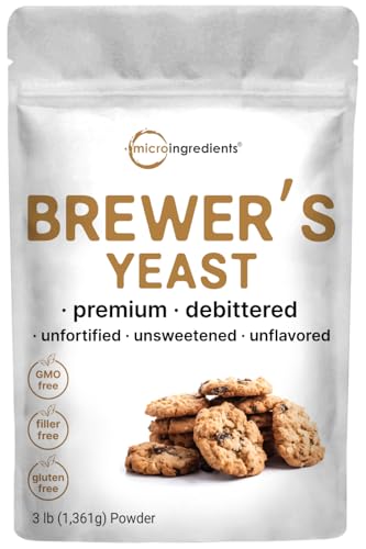Brewers Yeast Powder for Lactation, 3lbs (90 Servings) | Debittered Brewers Yeast for Breastfeeding Support | Great for Lactation Cookies & Tea | Rich Vitamin B Complex & Protein Source | Non-GMO
