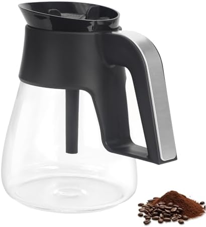 10 Cup Glass Carafe Brew-Through Lid Coffee Carafe Replacement Coffee Pot Compatible with Ninja Dual Brew Coffee Maker CF090 CF092 CF097 CM400 CP300 CP301 CP307 Coffee Bar System