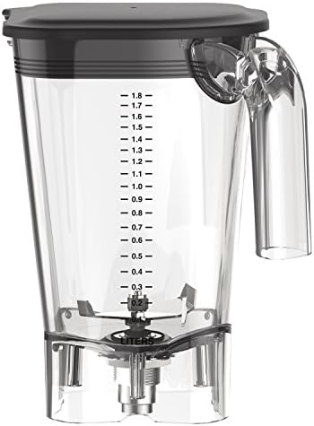 Hamilton Beach Commercial 6126-755 Eclipse 64 oz./2 L Polycarbonate Container, 7.38" L, 8.69" W, 9.13" H, Transparent