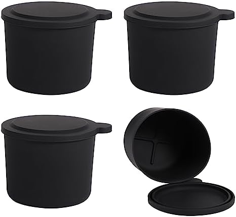 4PCS Ice Molds Replacement for Kitchenaid, Reusable Silicone Ice Molds with Lids Replacement Compatible with Ice Shaver Machine Accessories Easy to Clean