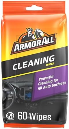 Armor All Car Interior Cleaner Wipes, Interior Cleaning Wipes for Cars, Trucks, Motorcycles, 60 Each
