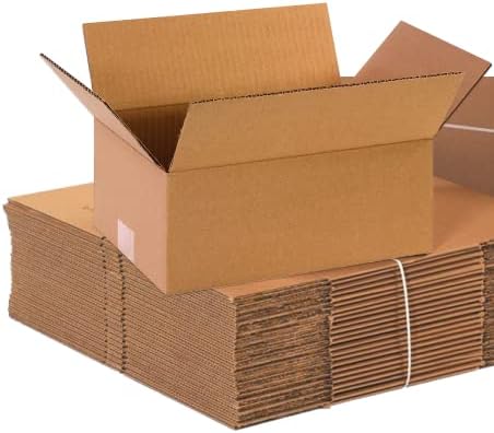 BOX USA 12 x 8 x 5 Corrugated Cardboard Boxes, Small 12"L x 8"W x 5"H, Pack of 25 | Shipping, Packaging, Moving, Storage Box for Home or Business, Strong Wholesale Bulk Boxes