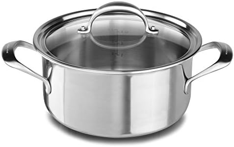 KitchenAid 5-Ply Copper Core 6 quart Low Casserole with Lid - Stainless Steel, Medium, Stainless Steel Finish