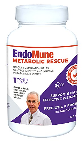 Endomune Metabolic Rescue Prebiotic and Probiotic | Physician Formulated | 120 Vegetarian Capsules | Weightloss