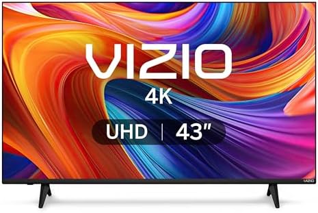 VIZIO 43-inch 4K UHD LED Smart TV w/Dolby Vision HDR, DTS Virtual: X, Alexa Compatibility, Chromecast Built-in, Bluetooth Headphone Capable (V4K43M-08) (Renewed)