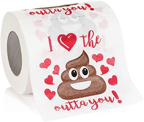 Romantic Novelty Toilet Paper - Funny Gag Gift for Valentine's Day or Anniversary Present