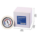 MEASUREMAN Vapor Capillary Flanged Panel Mount Refrigeration Thermometer, 2" Dial, 48" Capillary, -40-65 deg F/-40-20 deg C, Re-Calibration Available