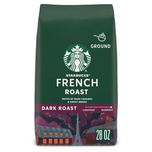 Starbucks Ground Coffee, Dark Roast Coffee, French Roast, 100% Arabica, 1 bag (28 oz)