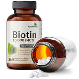 Futurebiotics Biotin 10,000 MCG High Potency Tablets Supports Healthy Hair, Skin & Nails & Energy Production, Non-GMO, 360 Vegetarian Tablets